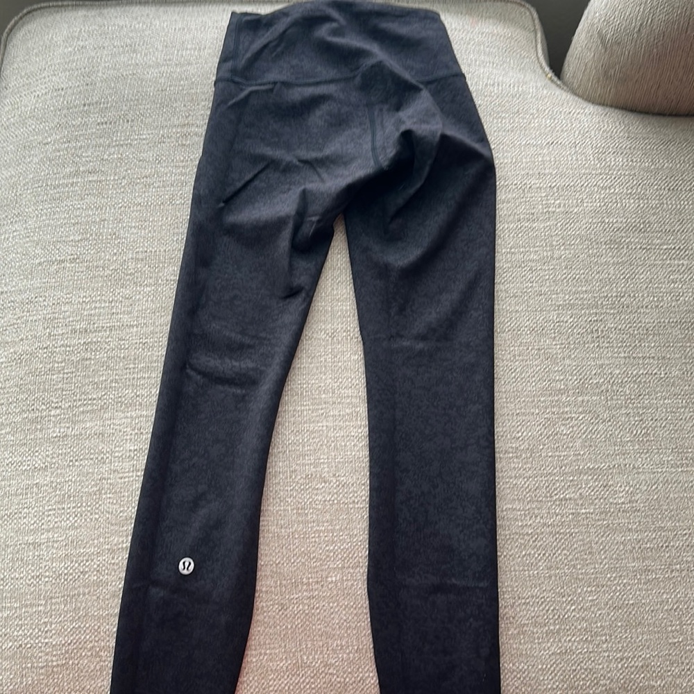 NWOT LULULEMON Wunder Train High-Rise Tight 28" BLAZE BLACK Sz 2